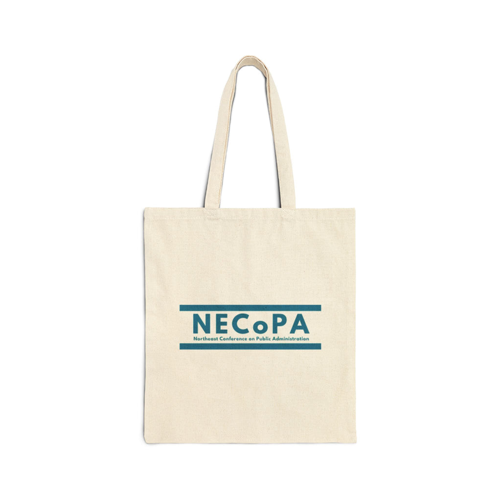NECoPA Logo Cotton Tote Bag – Conference Canvas Shopper with Laurel Print