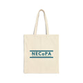 NECoPA Logo Cotton Tote Bag – Conference Canvas Shopper with Laurel Print