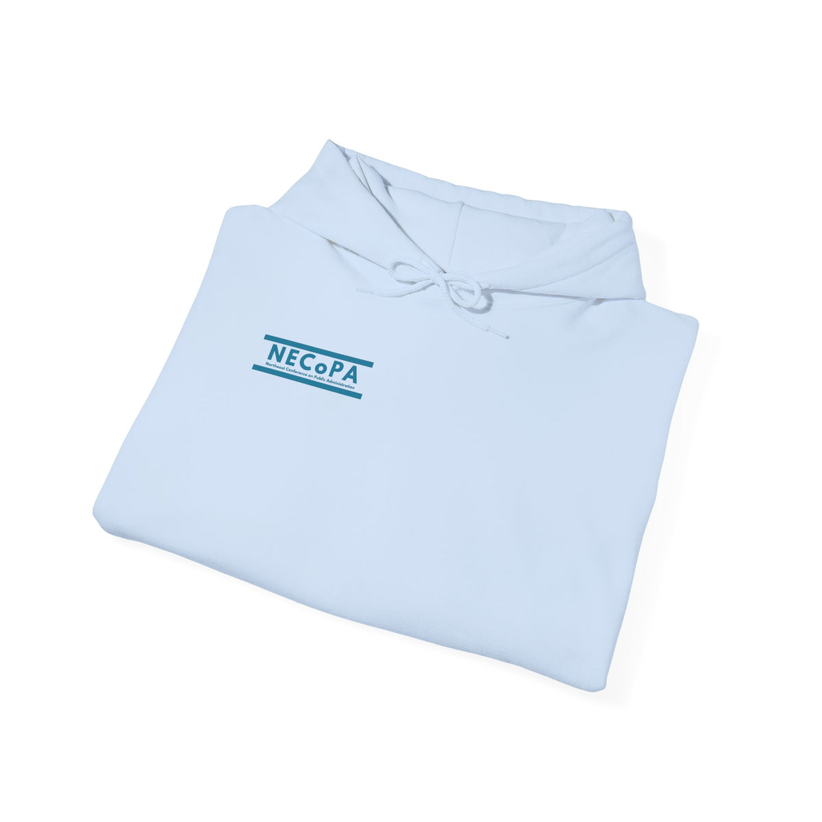 NECOPA Minimal Logo Hoodie | White Pullover with Sleeve Print