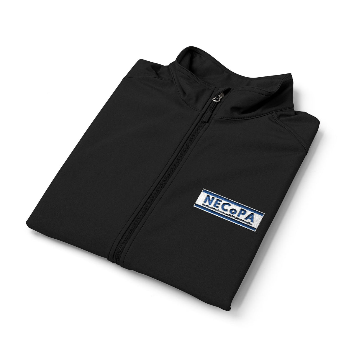 Men's Black Soft Shell Vest with NECoPA Patch (Lightweight Windproof Layer)