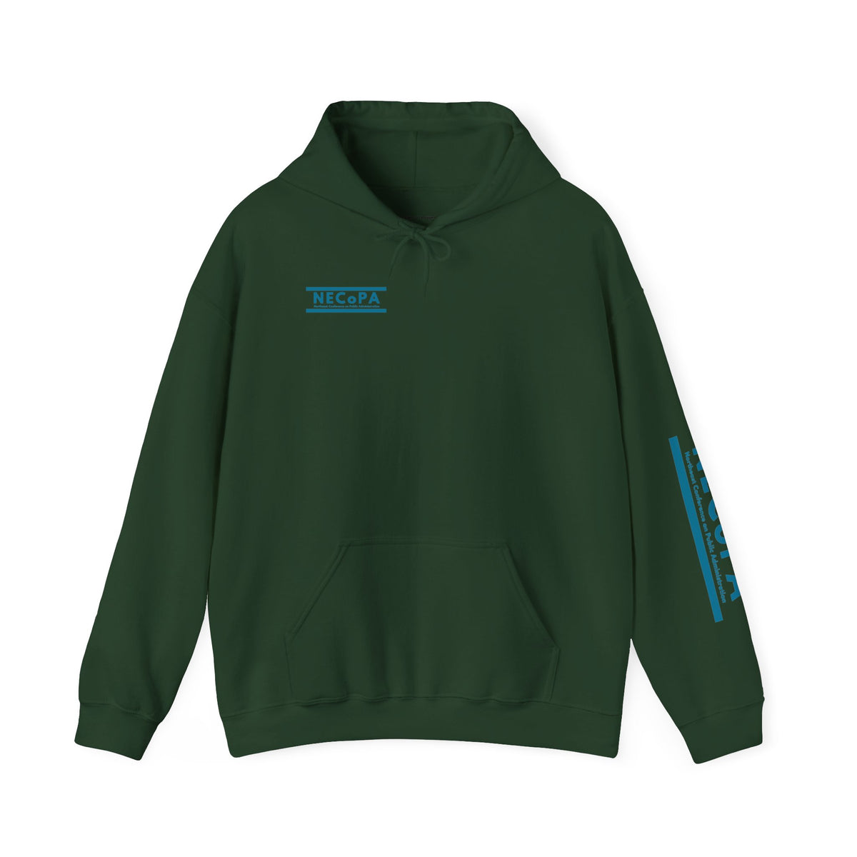 NECOPA Minimal Logo Hoodie | White Pullover with Sleeve Print