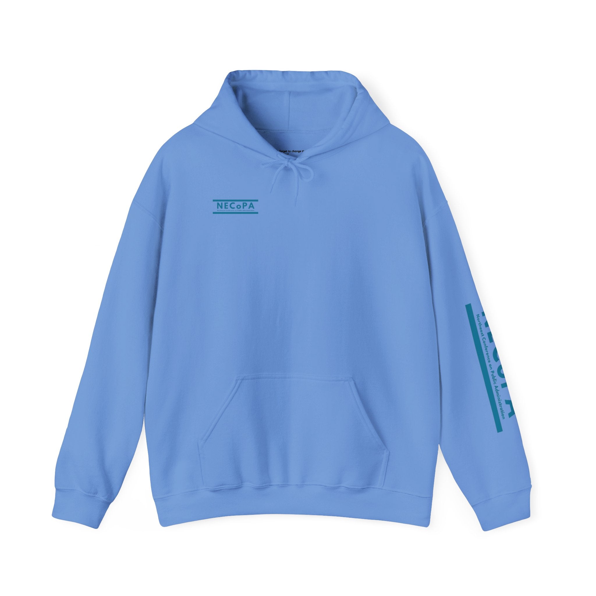 NECOPA Minimal Logo Hoodie | White Pullover with Sleeve Print