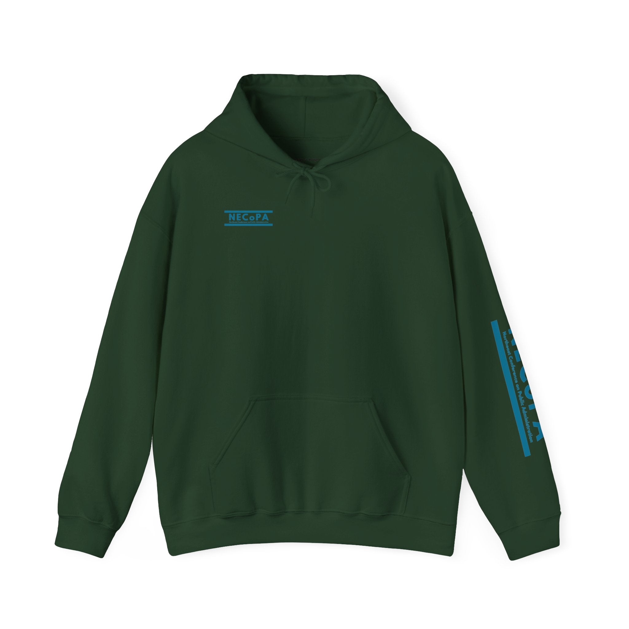 NECOPA Minimal Logo Hoodie | White Pullover with Sleeve Print