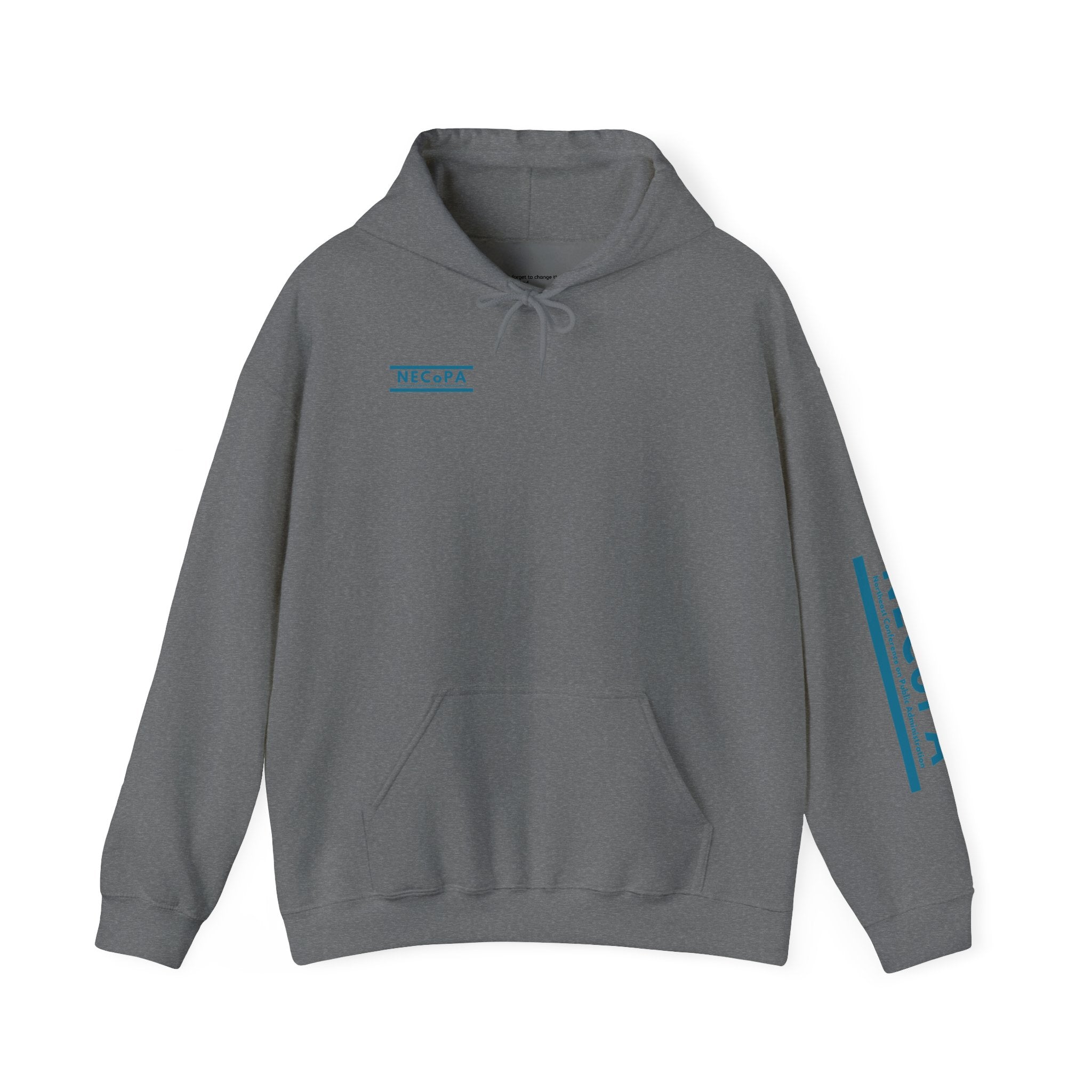 NECOPA Minimal Logo Hoodie | White Pullover with Sleeve Print