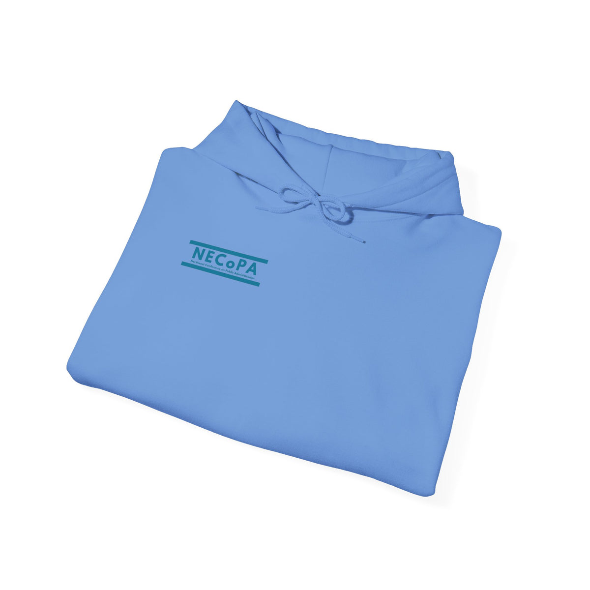 NECOPA Minimal Logo Hoodie | White Pullover with Sleeve Print