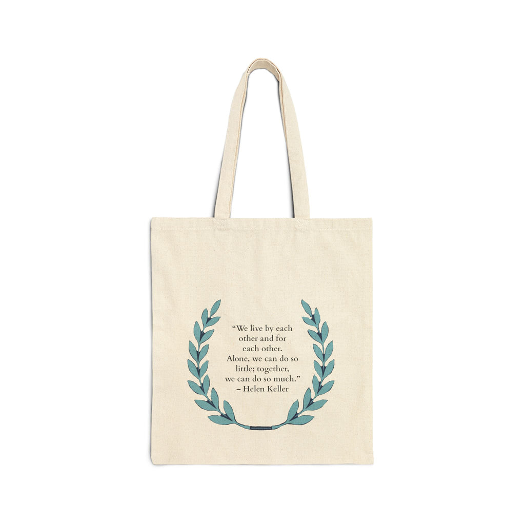 NECoPA Logo Cotton Tote Bag – Conference Canvas Shopper with Laurel Print