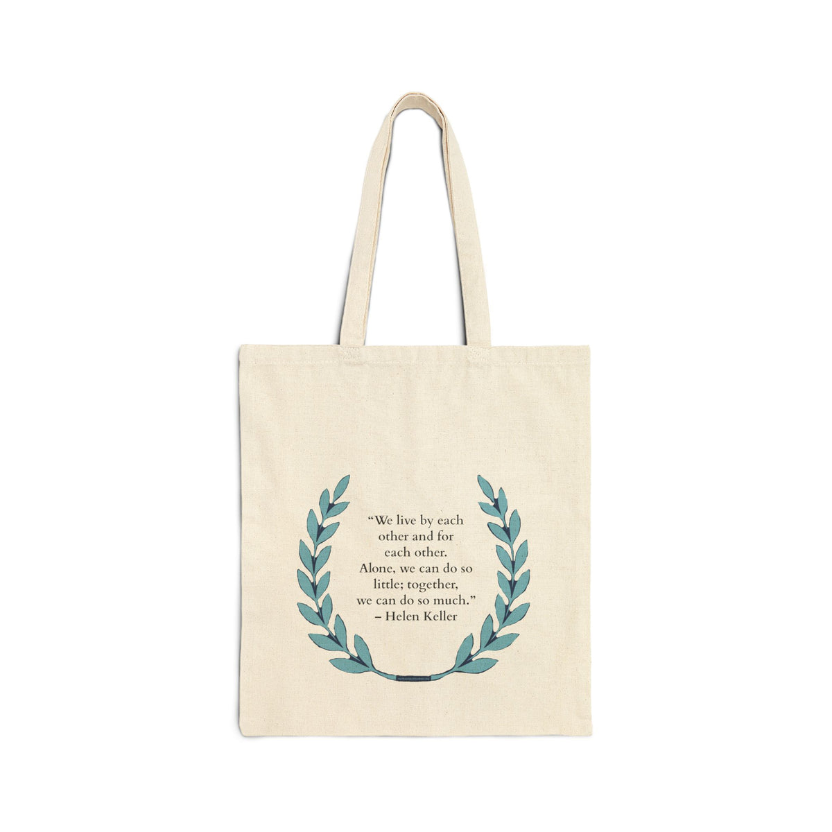 NECoPA Logo Cotton Tote Bag – Conference Canvas Shopper with Laurel Print