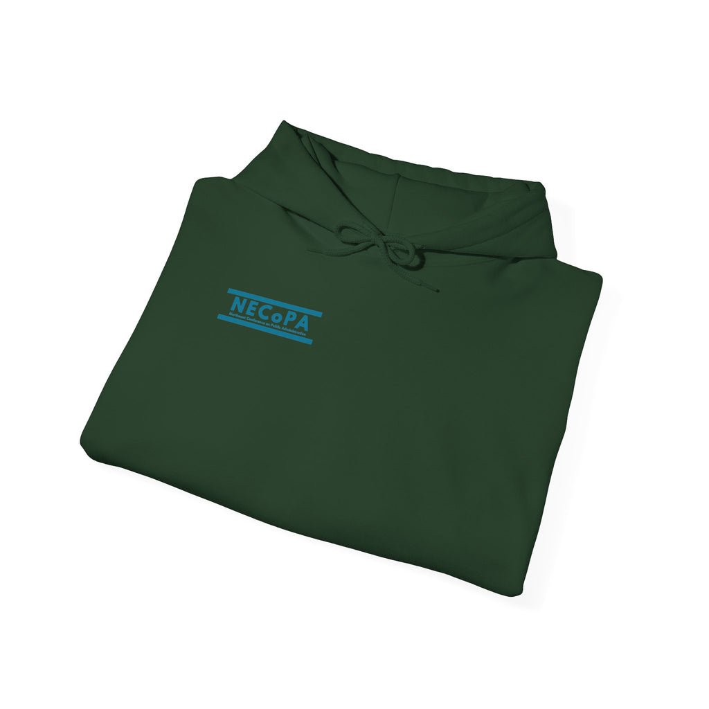 NECOPA Minimal Logo Hoodie | White Pullover with Sleeve Print