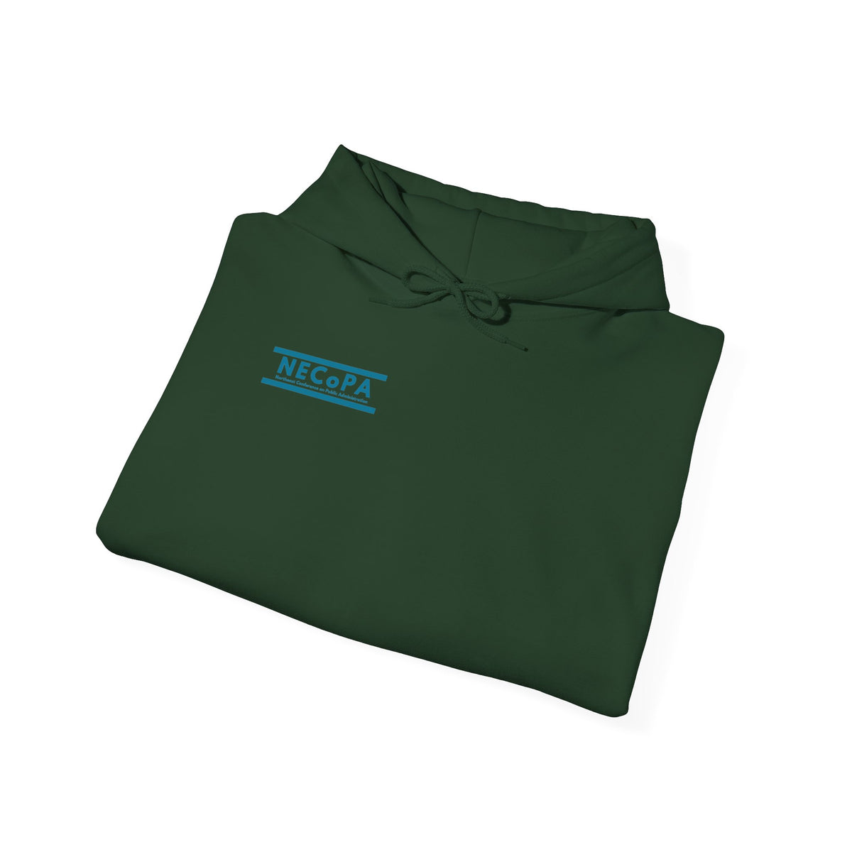 NECOPA Minimal Logo Hoodie | White Pullover with Sleeve Print